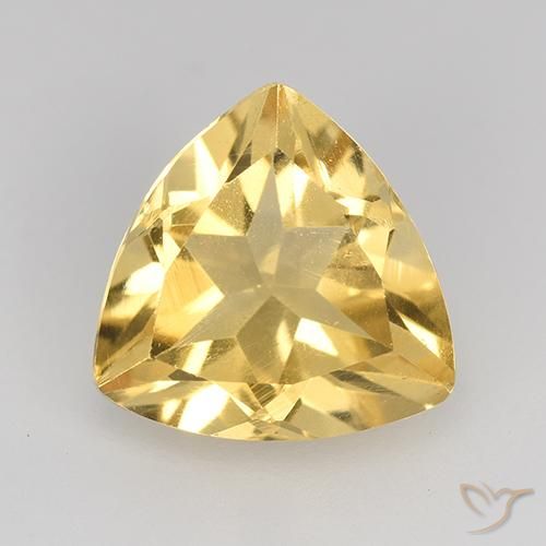 2.03ct Natural Laranja Dourada Citrino, Trilhão, VVS-VS