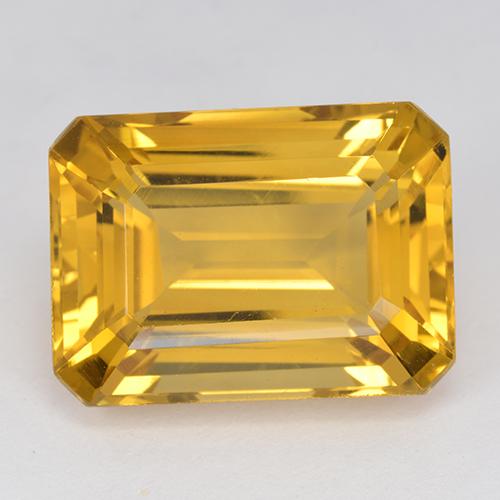 Citrino Dourado Escuro Natural 16.85ct, Corte Esmeralda, VVS-VS