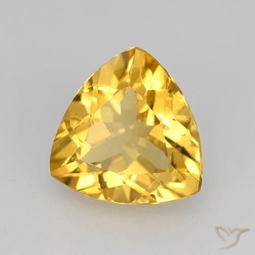 Citrino ouro brilhante Natural 1.94ct, Trilhão, VVS-VS