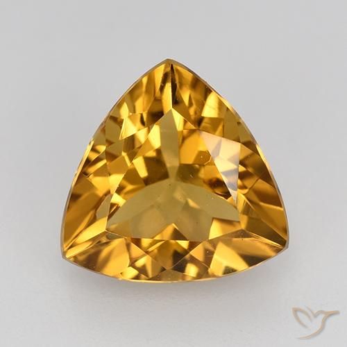 2.19ct Natural Laranja-dourado médio Citrino, Trilhão, VVS-VS