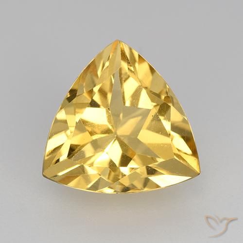 2.25ct Natural Dourado Citrino, Trilhão, VVS-VS