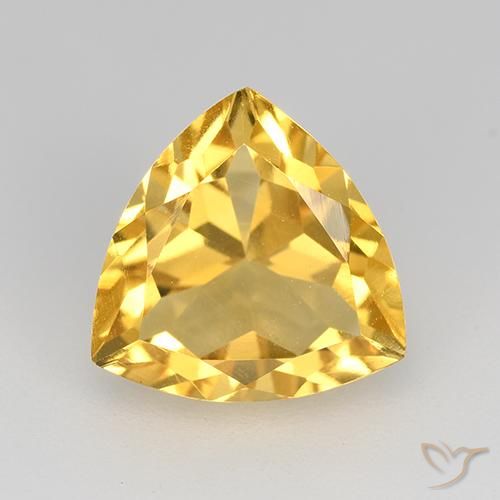 2.27ct Natural Dourado Citrino, Trilhão, VVS-VS