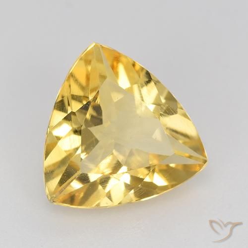 Citrino ouro médio Natural 1.86ct, Trilhão, VVS-VS