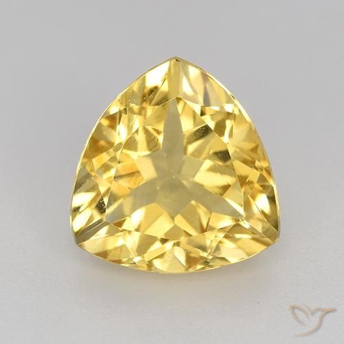 2.37ct Natural Dourado Citrino, Trilhão, VVS-VS