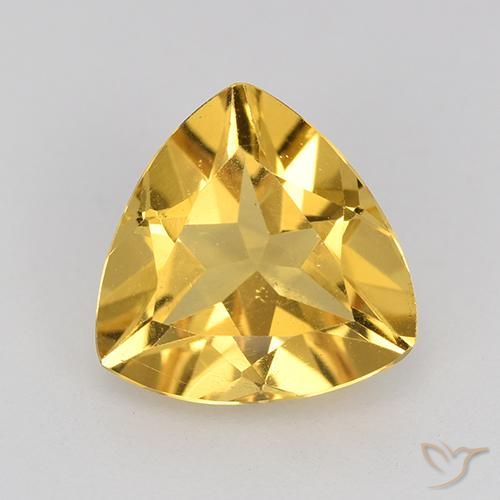 2.12ct Natural Dourado Citrino, Trilhão, VVS-VS