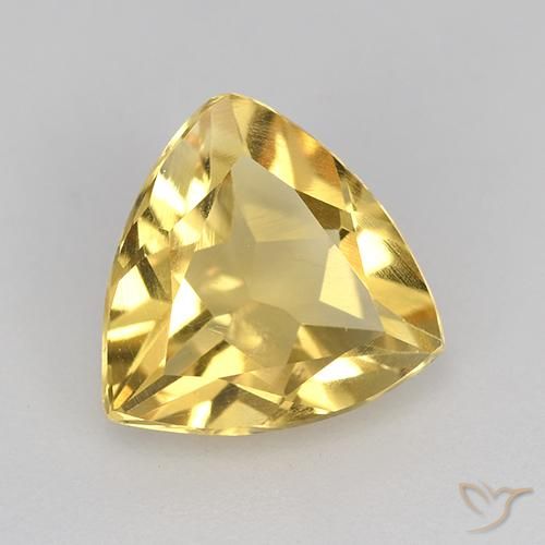 Citrino ouro médio Natural 1.84ct, Trilhão, VVS-VS