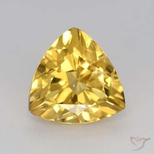 2.16ct Natural ouro médio Citrino, Trilhão, VVS-VS