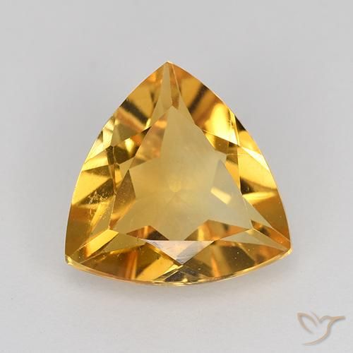 1.85ct Natural Laranja Médio Citrino, Trilhão, VVS-VS