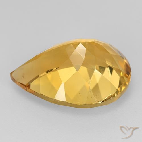 Citrino Laranja-Ouro Natural 7.93ct, Formato de pêra, VVS-VS