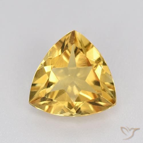 2.05ct Natural Dourado Citrino, Trilhão, VVS-VS