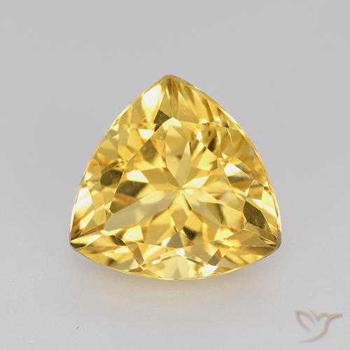 2.20ct Natural Dourado Citrino, Trilhão, VVS-VS