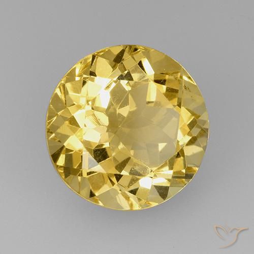 Citrino Dourado médio Natural 7.17ct, Redondo, VVS-VS