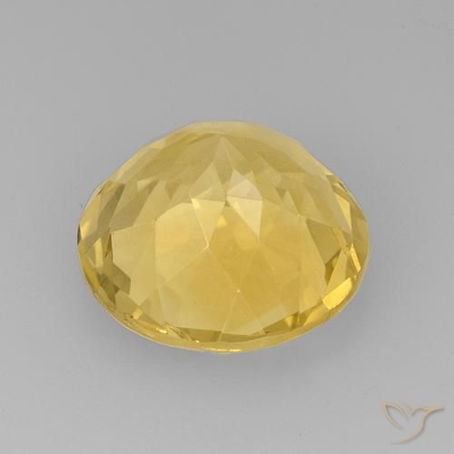 Citrino Dourado médio Natural 7.17ct, Redondo, VVS-VS