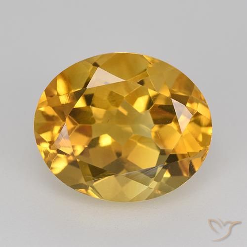 5.08ct Natural Dourado Médio-escuro Citrino, oval, VVS-VS