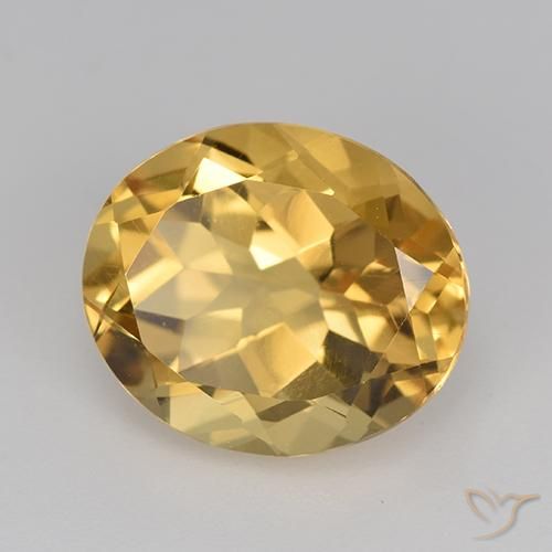 Citrino Dourado Médio-escuro Natural 4.33ct, oval, VVS-VS