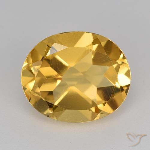 4.43ct Natural Dourado Médio-escuro Citrino, oval, VVS-VS