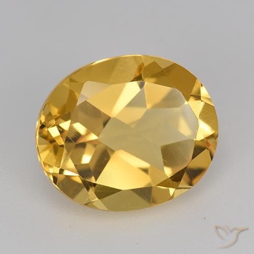 Citrino Dourado Médio-escuro Natural 4.43ct, oval, VVS-VS