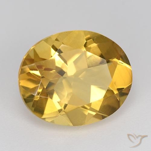 Citrino Dourado médio Natural 4.24ct, oval, VVS-VS