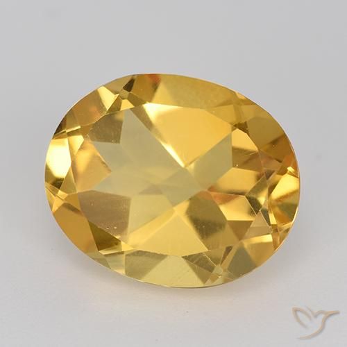 Citrino Dourado Médio-escuro Natural 4.31ct, oval, VVS-VS