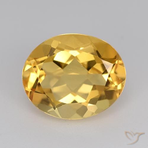 4.45ct Natural Dourado Médio-claro Citrino, oval, VVS-VS