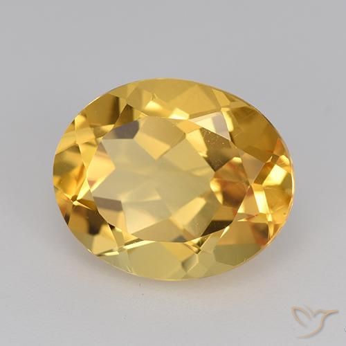 Citrino Dourado Médio-claro Natural 4.45ct, oval, VVS-VS
