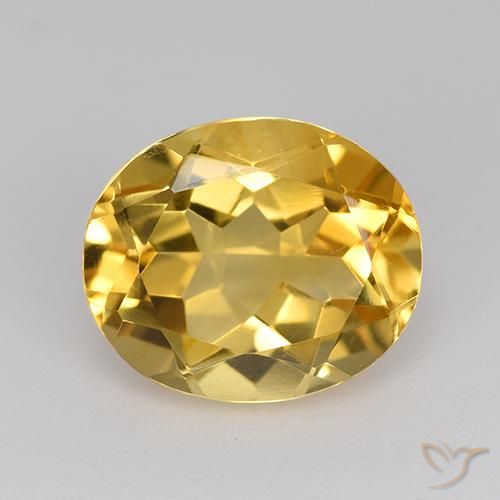 4.14ct Natural Dourado Médio-claro Citrino, oval, VVS-VS