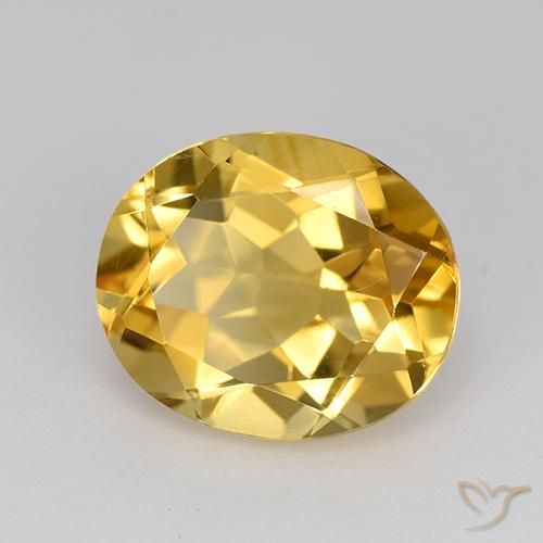 Citrino Dourado Médio-claro Natural 4.14ct, oval, VVS-VS