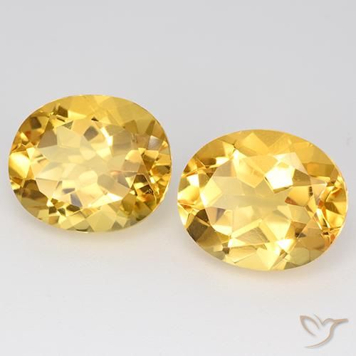 Pedras preciosas de Citrino Dourado natural de 9.31 ct, oval, VVS-VS