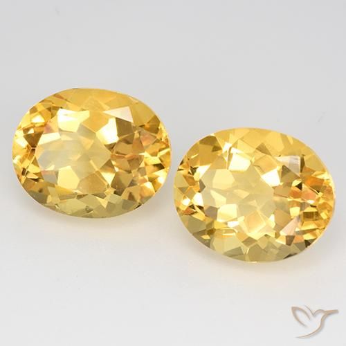 Pedras preciosas de Citrino Dourado natural de 10.12 ct, oval, VVS-VS