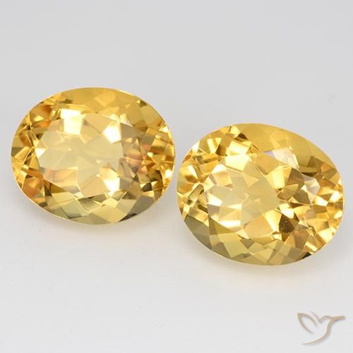 Pedras preciosas de Citrino Dourado natural de 9.66 ct, oval, VVS-VS