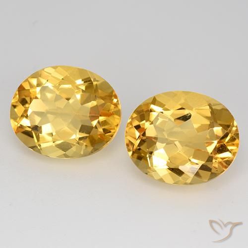 Pedras preciosas de citrino dourado natural de 9,44 ct, corte oval, VVS-VS