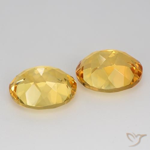 Pedras preciosas de citrino dourado natural de 9,44 ct, corte oval, VVS-VS