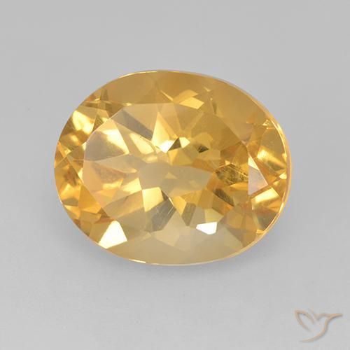 Citrino Dourado Escuro Natural 5.13ct, oval, VVS-VS