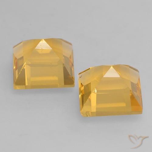 Pedras preciosas de Citrino ouro brilhante natural de 3.22 ct, Quadrado, VS