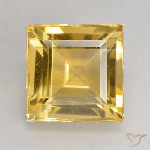3.57ct Natural Dourado Citrino, Quadrado, VS