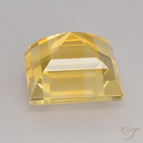 Citrino Dourado Natural 3.57ct, Quadrado, VS