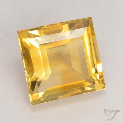 Citrino Dourado Natural 3.30ct, Quadrado, VVS-VS