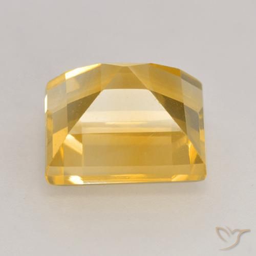 Citrino Dourado Natural 3.30ct, Quadrado, VVS-VS