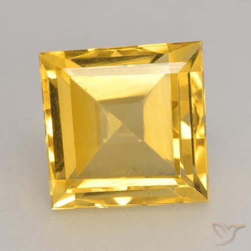 3.44ct Natural Dourado Citrino, Quadrado, VVS-VS