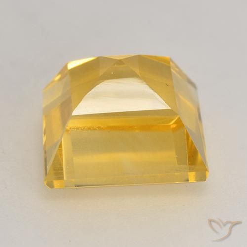 Citrino Dourado Natural 3.44ct, Quadrado, VVS-VS
