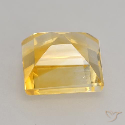 Citrino Dourado Natural 3.43ct, Quadrado, VS
