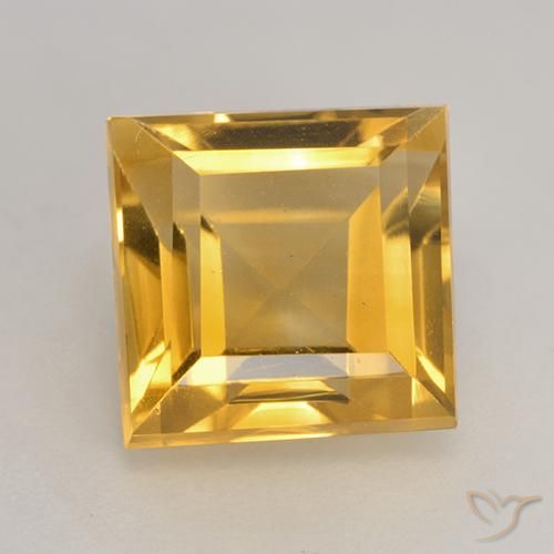 3.11ct Natural Dourado Citrino, Quadrado, VVS-VS