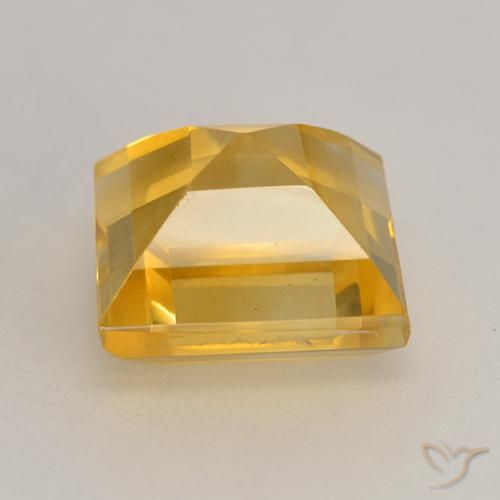Citrino Dourado Natural 3.11ct, Quadrado, VVS-VS
