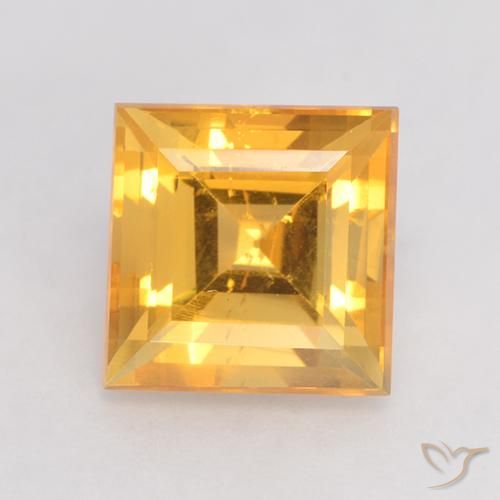 3.68ct Natural ouro brilhante Citrino, Quadrado, VS