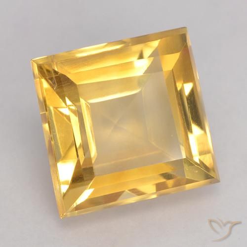 Citrino ouro médio Natural 3.59ct, Quadrado, VS