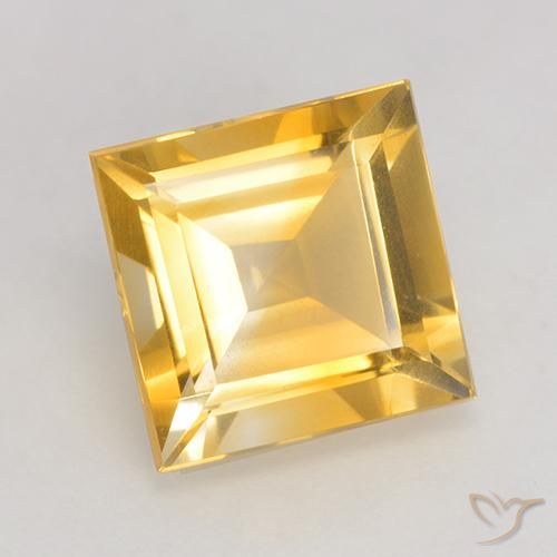 Citrino ouro médio Natural 3.31ct, Quadrado, VS