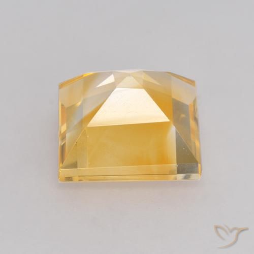 Citrino ouro médio Natural 3.31ct, Quadrado, VS