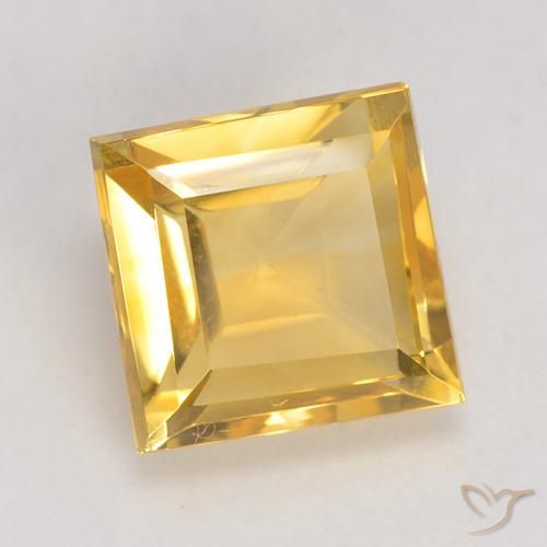 Citrino Dourado Natural 3.56ct, Quadrado, VVS-VS