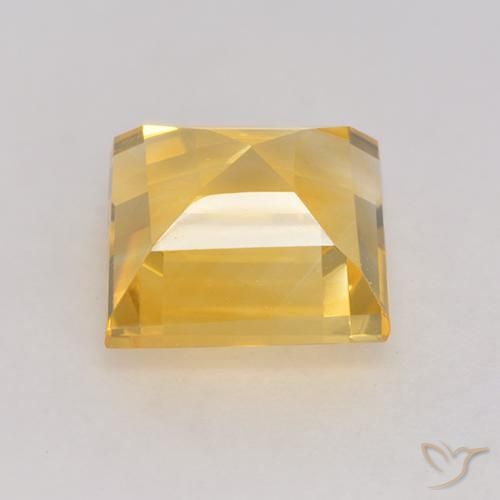 Citrino Dourado Natural 3.56ct, Quadrado, VVS-VS