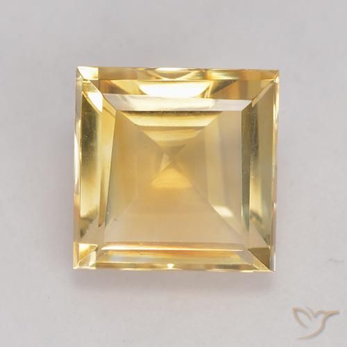 3.43ct Natural Ouro Citrino, Quadrado, VVS-VS